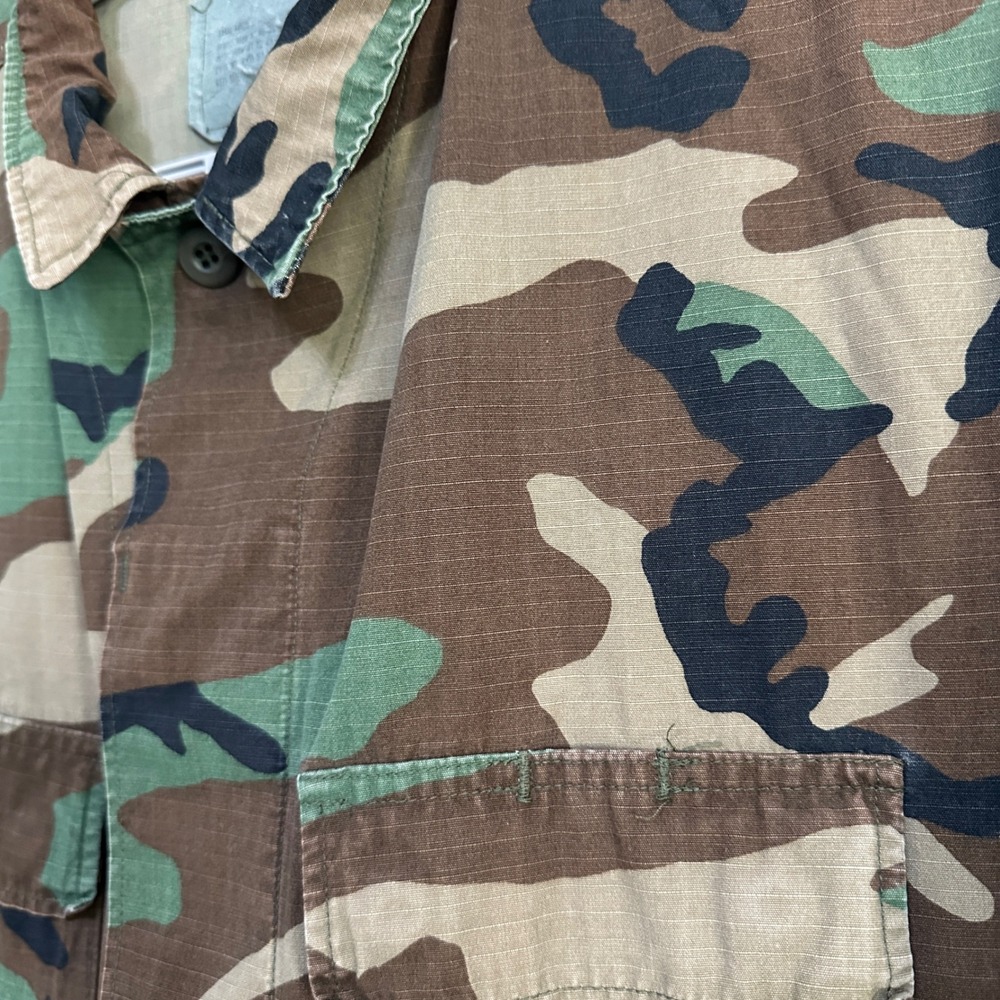VTG 1985 US Military Woodland Camo BDU Jacket L Selma Gorpcore Streetwear M81 - Picture 3 of 11